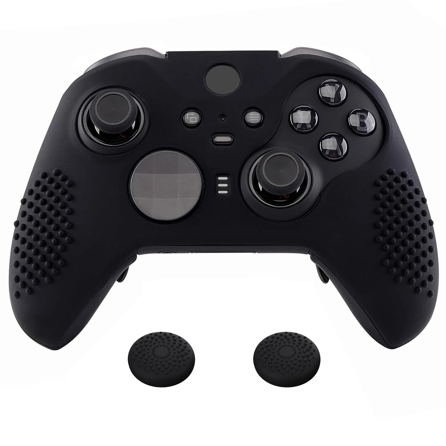 eXtremeRate PlayVital Black Controller Cover for Xbox Series 2 | Anti-Slip Silicone Skin - main product image