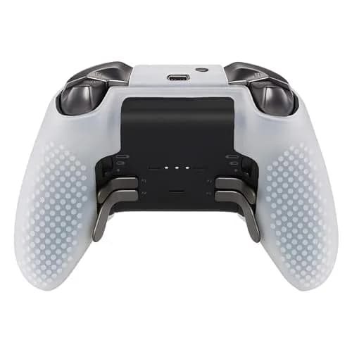 eXtremeRate PlayVital Semi-Transparent Clear Silicone Cover for Xbox Elite Series 2 | Anti-Slip Controller Skin (100 words) thumbnail 7