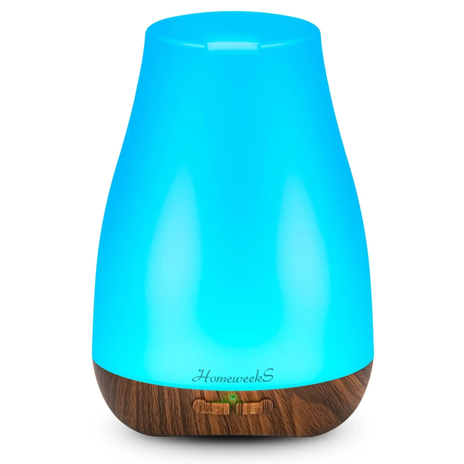 Homeweeks Essential Oil Diffuser 100ml (3.38 Fl Oz) | Ultrasonic Aroma Diffuser with Automatic Shut-Off — Brown / 100 Ml