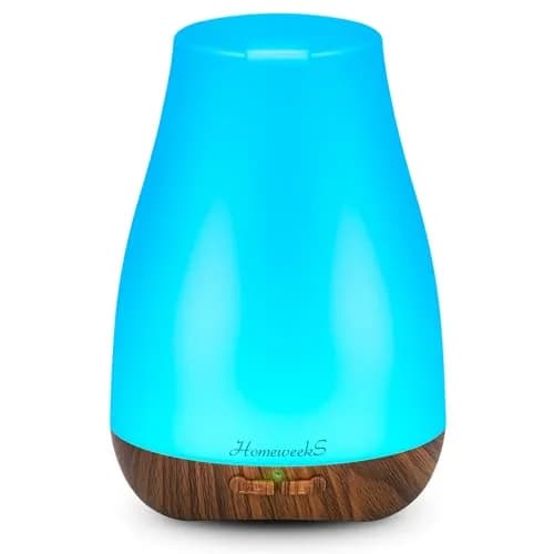 Homeweeks 100ml Essential Oil Diffuser | Ultrasonic Cool Mist with 7 Color LED Light thumbnail 1