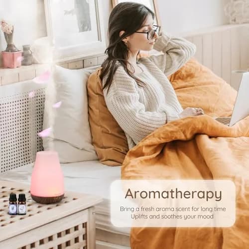 Homeweeks 100ml Essential Oil Diffuser | Ultrasonic Cool Mist with 7 Color LED Light thumbnail 3