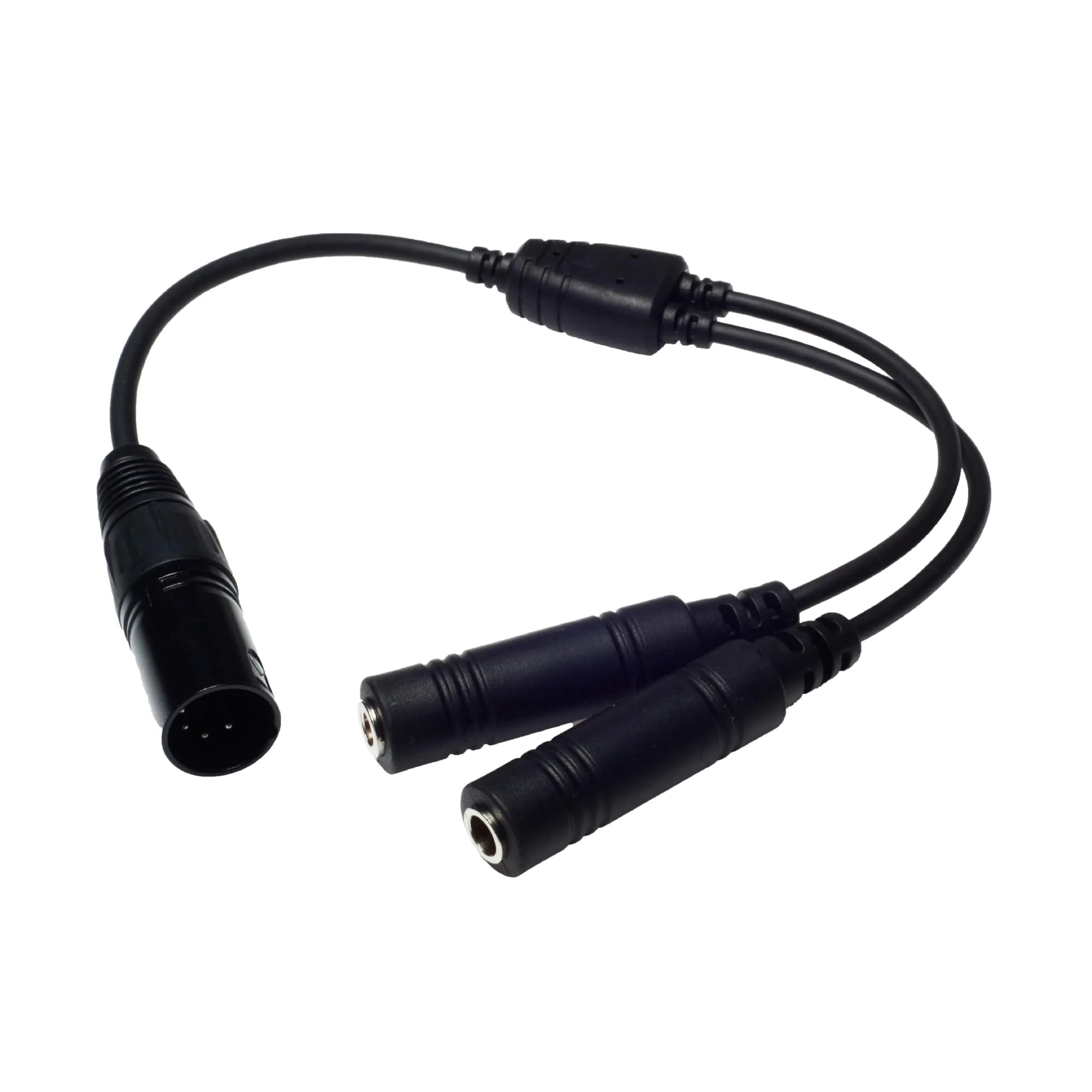 Wirenest GA Twin Plug to Airbus 5 Pin XLR Headset Adapter - Dual General Aviation PJ-055 (.206″) & PJ-068 (.25″) Jacks | Compatible with Major Pilot Headsets - main product image