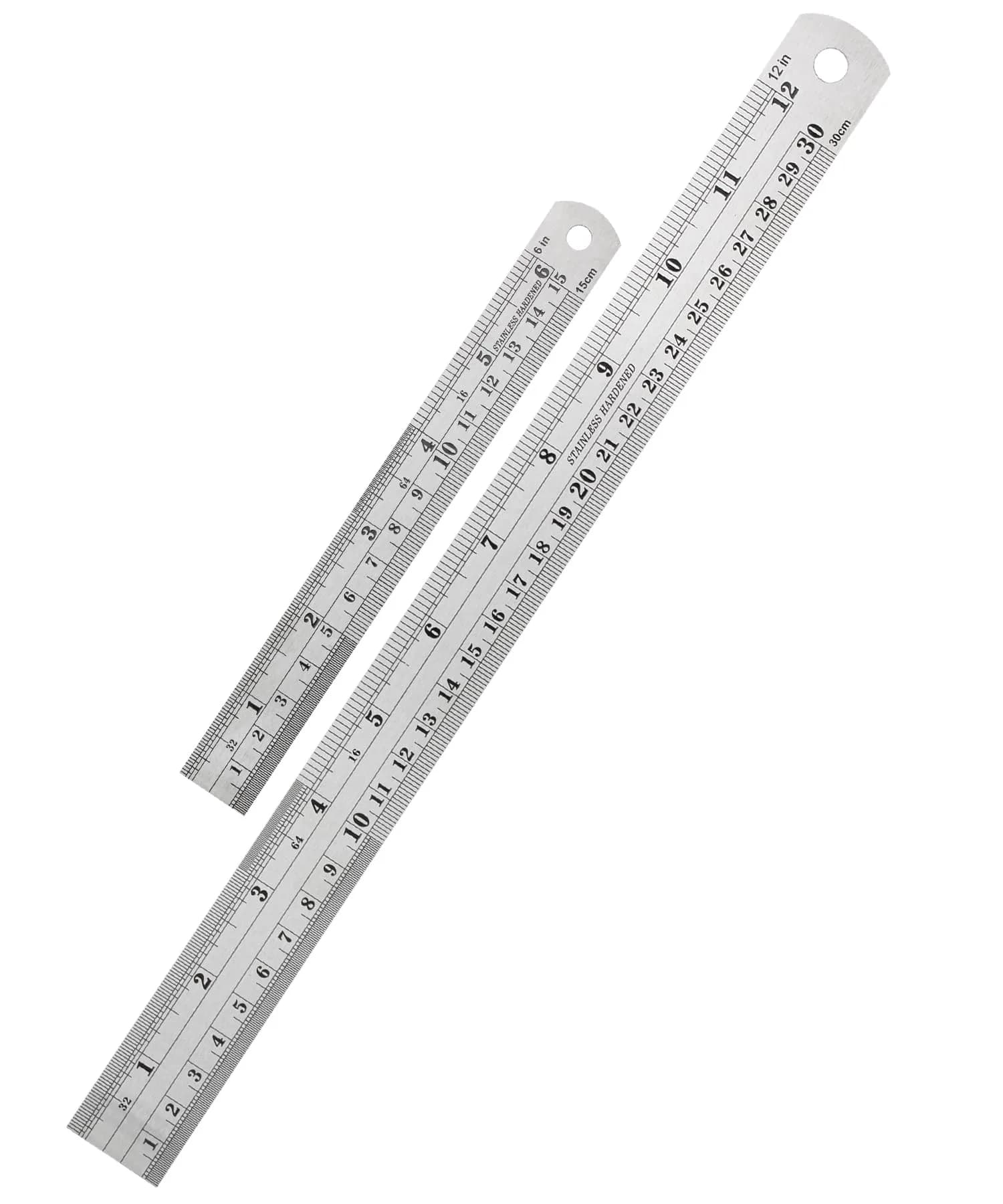 Mr. Pen Metal Straight Edge Ruler Set 15 cm (6 Inch) & 30 cm (12 Inch) | Accurate Markings for Precision - main product image