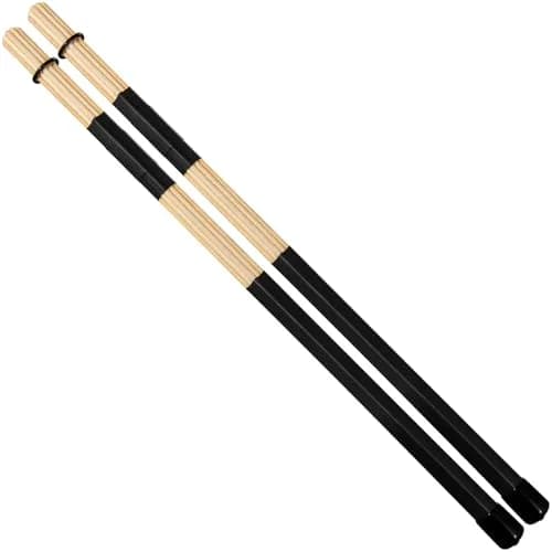 LALAOKS Bamboo Drumsticks for Jazz Folk Music, Black | 1 Pair thumbnail 1