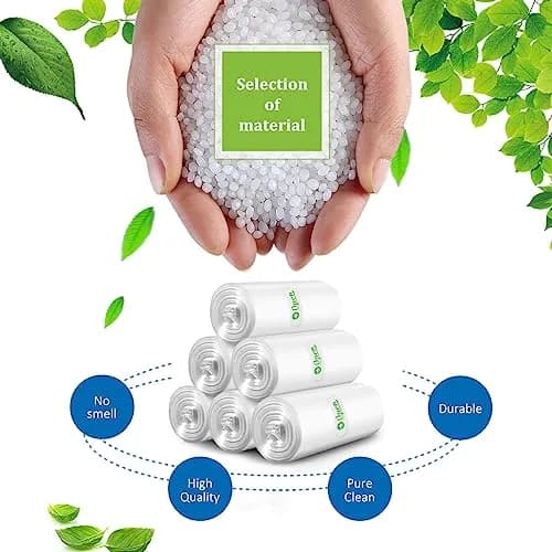 Teivio Small Clear Trash Bags 4 Gallon 330 Count | All-Purpose Bin Liners for Home, Office, Kitchen thumbnail 7