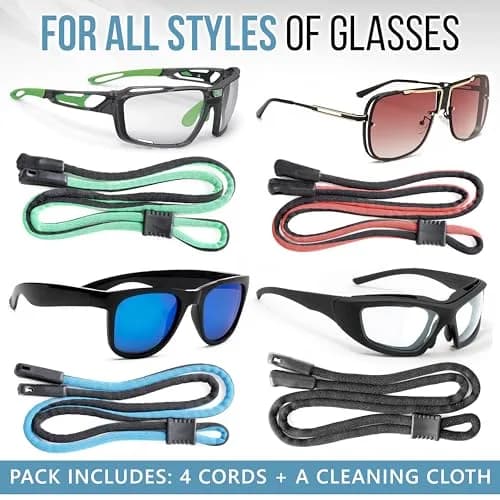 SIGONNA Eyeglass Holder Strap 68.5cm (27") | Adjustable Neck Strap for Men & Women, Secure Fit for All Eyewear thumbnail 6