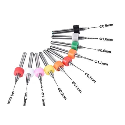 uxcell 0.3mm-1.2mm Tungsten Carbide PCB Drill Bits Set | 1/8" Shank, 38mm Length, 20 Pcs thumbnail 2