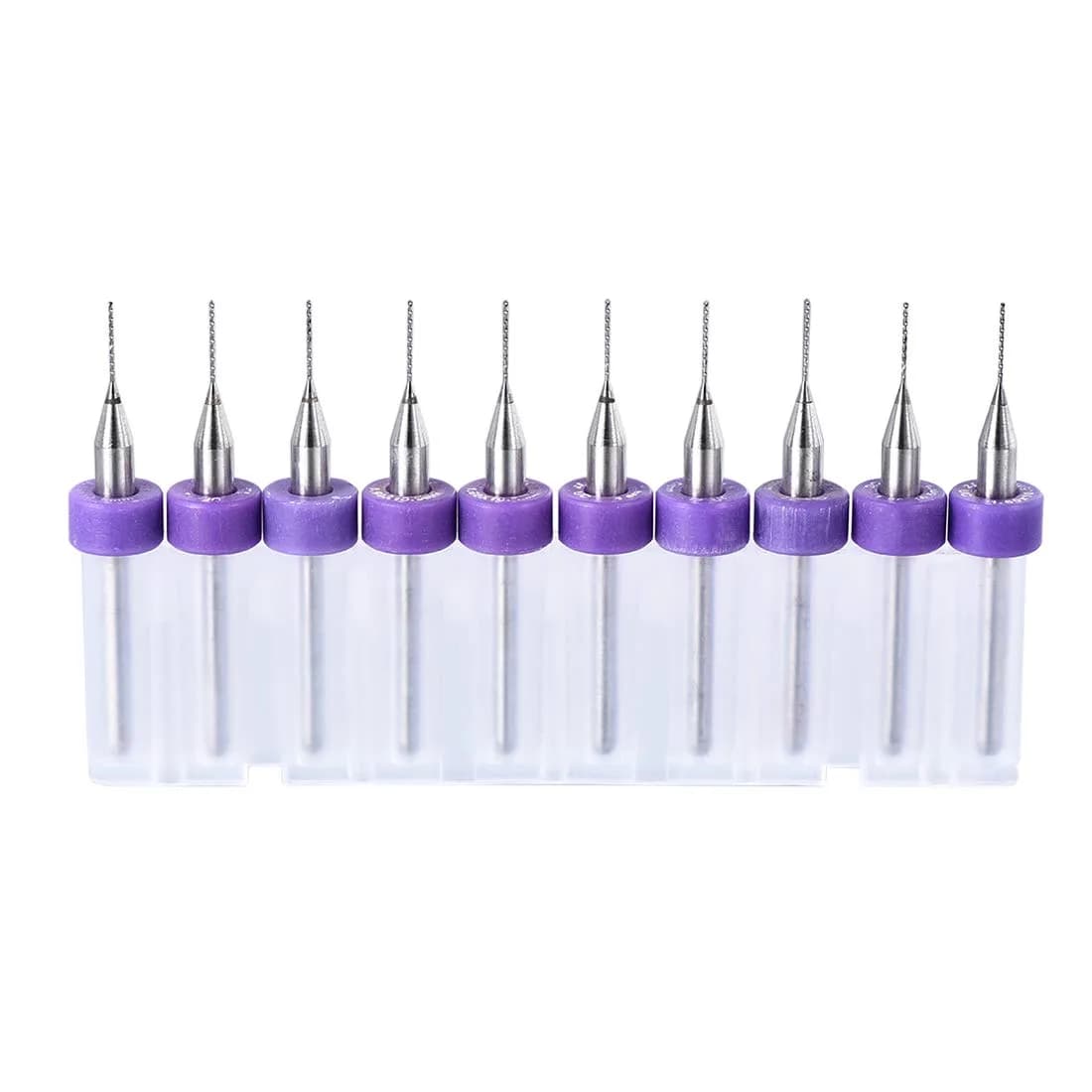 uxcell 0.4mm Tungsten Carbide PCB Drill Bits 3mm (1/8") Shank, 38mm Length | 10 Pcs Set for Electronics & Woodworking