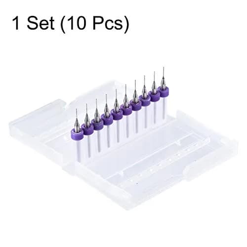 uxcell 0.4mm Tungsten Carbide PCB Drill Bits 3mm (1/8") Shank, 38mm Length | 10 Pcs Set for Electronics & Woodworking thumbnail 3