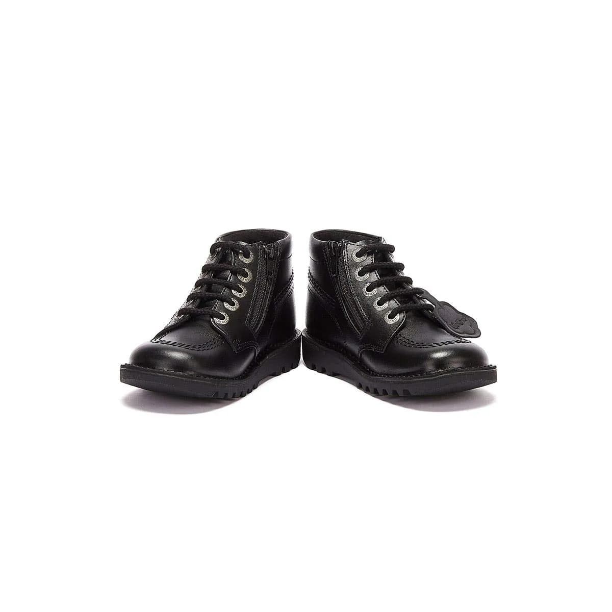 Kickers Kick Hi Zip Boots for Infants | Ankle-Length Leather Shoes for Baby Girls, Size 12 thumbnail 5