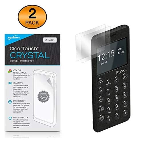 BoxWave Screen Protector for Punkt MP02 | Crystal Clear HD Film, Reusable, 2-Pack thumbnail 2