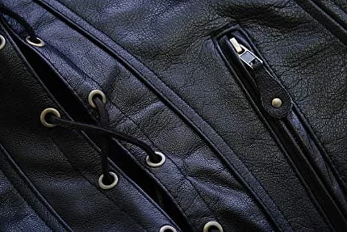Leatherick Women Top Grain Buffalo Leather Motorcycle Vest XL | Durable & Stylish thumbnail 2