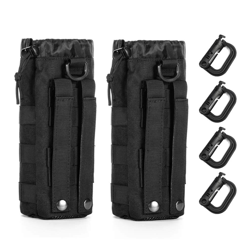 R.SASR Tactical Drawstring Molle Water Bottle Holder Pouch 23.5cm (9.45in) | Fits 0.5L Bottles