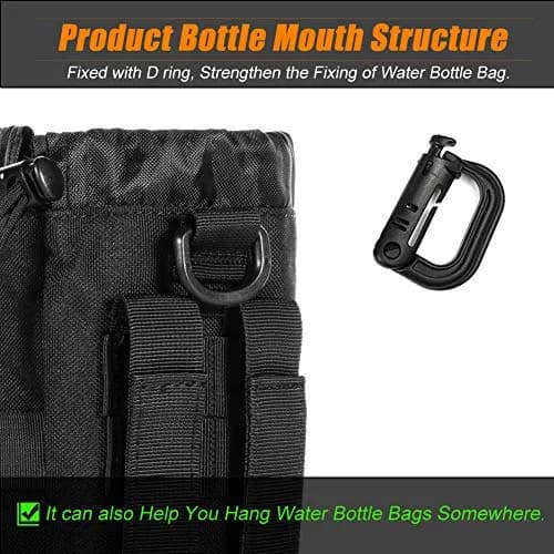 R.SASR Tactical Drawstring Molle Water Bottle Holder Pouch 23.5cm (9.45in) | Fits 0.5L Bottles thumbnail 5