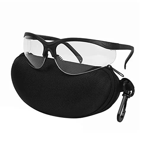 LaneTop Shooting Glasses for Men & Women, Impact-Resistant Polycarbonate, ANSI Z87.1, UV400, Clear Lens, Hard Shell Case thumbnail 1