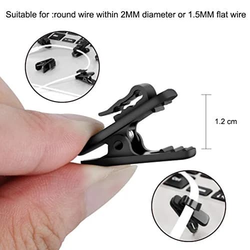 FENGWANGLI Headphone Wire Clip for Shirt | Compact Cable Management thumbnail 4