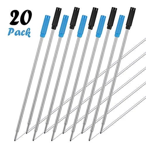 Unibene Cross Compatible Ballpoint Pen Refills 20 Pack | Medium Point, German Ink, Smooth Writing (4.3'' Length) thumbnail 2