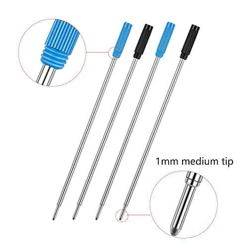Unibene Cross Compatible Ballpoint Pen Refills 20 Pack | Medium Point, German Ink, Smooth Writing (4.3'' Length) thumbnail 3