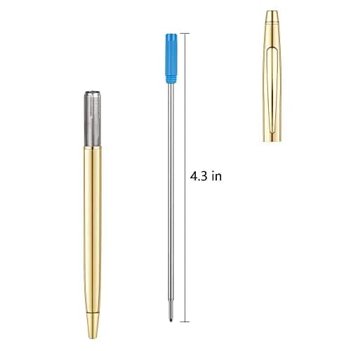 Unibene Cross Compatible Ballpoint Pen Refills 20 Pack | Medium Point, German Ink, Smooth Writing (4.3'' Length) thumbnail 4