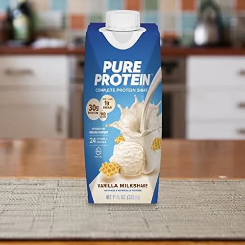 Pure Protein Vanilla Protein Shake 355ml (11 Fl Oz) | 30g Complete Protein, Low Sugar, Keto-Friendly thumbnail 6