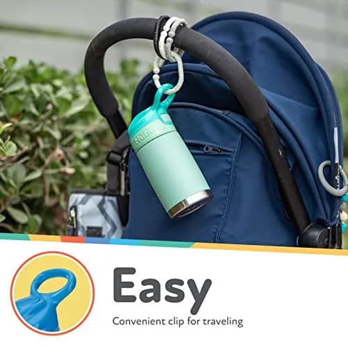 Nuby Thirsty Kids No-Spill Flip-It Reflex Stainless Steel Travel Cup 300ml (10.1 oz) | Spill-Proof Sippy Cup for Toddlers 18+ Months thumbnail 4