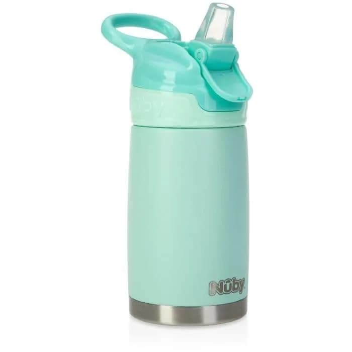Nuby Thirsty Kids No Spill Flip-It Reflex Stainless Steel Travel Cup 300ml (10.1 Oz) | Insulated for 10 Hours thumbnail 2