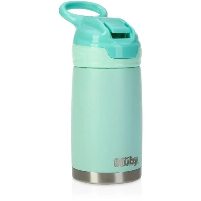 Nuby Thirsty Kids No Spill Flip-It Reflex Stainless Steel Travel Cup 300ml (10.1 Oz) | Insulated for 10 Hours thumbnail 3