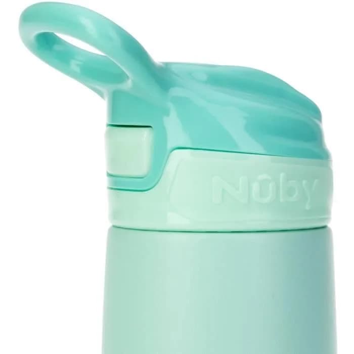 Nuby Thirsty Kids No Spill Flip-It Reflex Stainless Steel Travel Cup 300ml (10.1 Oz) | Insulated for 10 Hours thumbnail 5