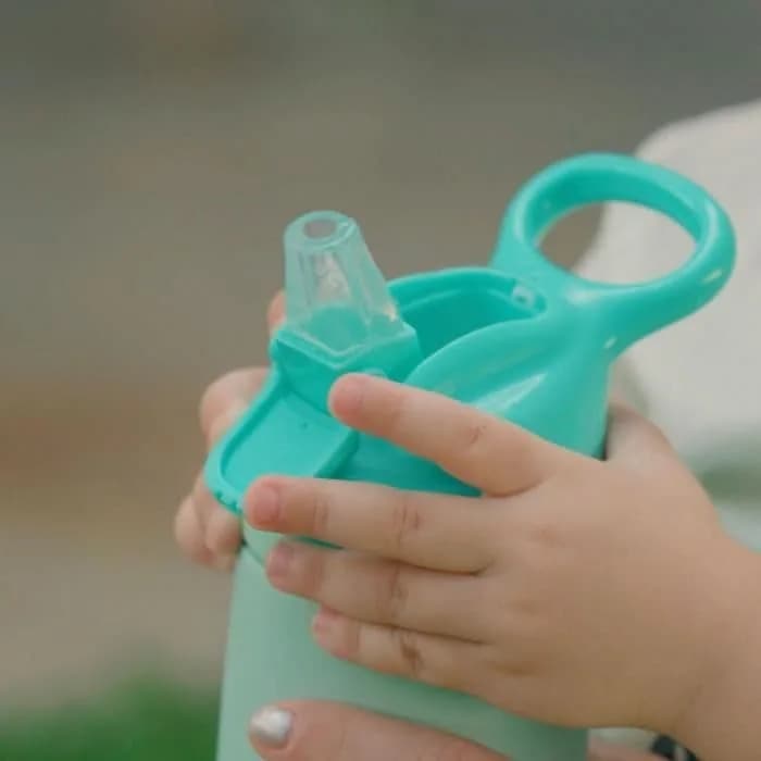 Nuby Thirsty Kids No Spill Flip-It Reflex Stainless Steel Travel Cup 300ml (10.1 Oz) | Insulated for 10 Hours thumbnail 9