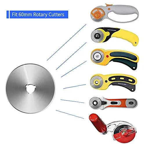 Sopito 60MM Rotary Cutter Blades | Heavy Duty Japanese Steel, Sharp & Compatible with Most Rotary Cutters thumbnail 6