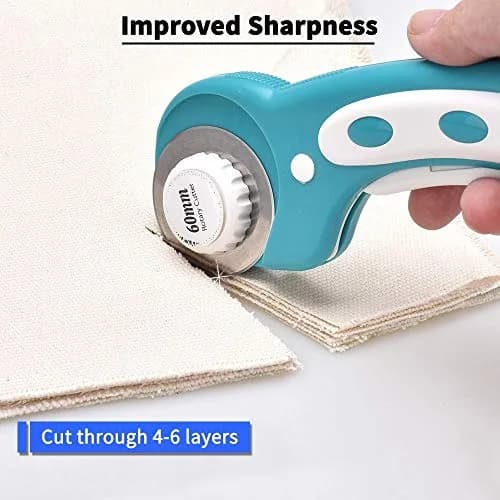 Sopito 60MM Rotary Cutter Blades | Heavy Duty Japanese Steel, Sharp & Compatible with Most Rotary Cutters thumbnail 3