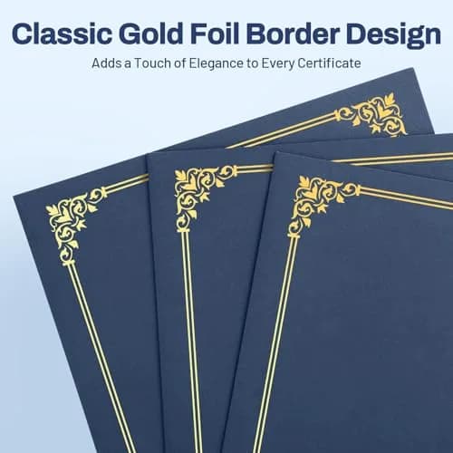 SUNEE Certificate Holders Navy Blue 30 Packs | Letter Size 8.5x11 Certificates thumbnail 2