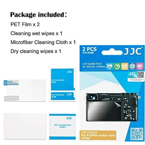JJC 2 Pack PET Film Screen Protector for Fujifilm Instax Mini Liplay | Anti-Fingerprint & Scratch-Resistant thumbnail 2
