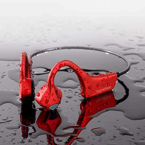 YouthWhisper Bone Conduction Headphones Bluetooth - Open-Ear Red | 28g (0.99oz) thumbnail 4