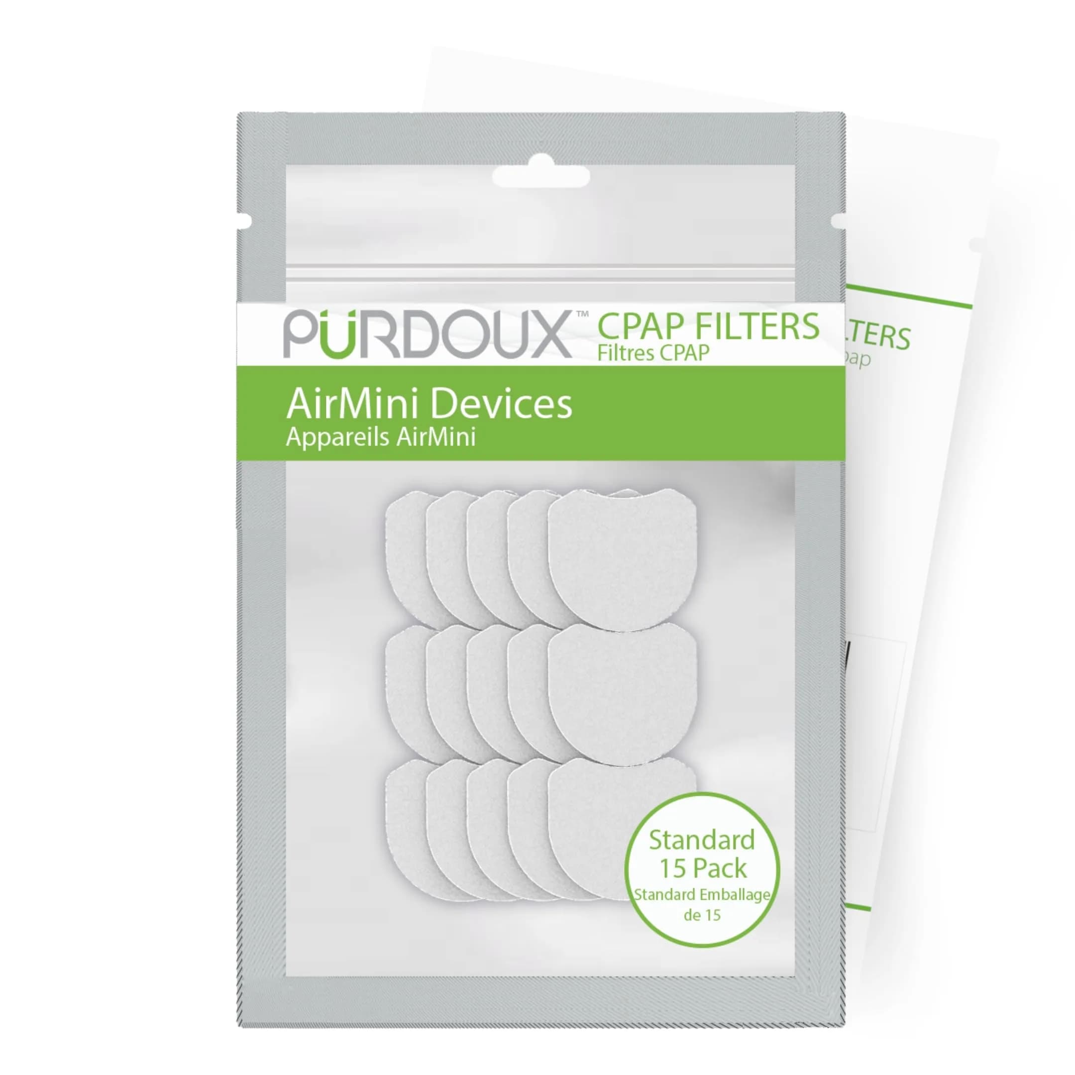 Purdoux CPAP Filters for ResMed AirMini Devices (15 Pack) | Enhanced Air Purity & Comfort - main product image