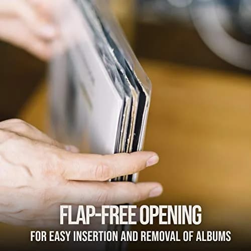 Vinyl Fever Record Sleeves [25 Pack] - Crystal Clear Outer Album Covers - Durable 3 Mil Thick Polypropylene Vinyl Sleeves for 12 Inch Lps and Archival Album Storage | 12.75"x12.75" Perfect Fit Sleeves thumbnail 4