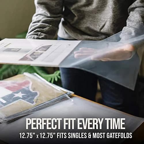 Vinyl Fever Record Sleeves [25 Pack] - Crystal Clear Outer Album Covers - Durable 3 Mil Thick Polypropylene Vinyl Sleeves for 12 Inch Lps and Archival Album Storage | 12.75"x12.75" Perfect Fit Sleeves thumbnail 5