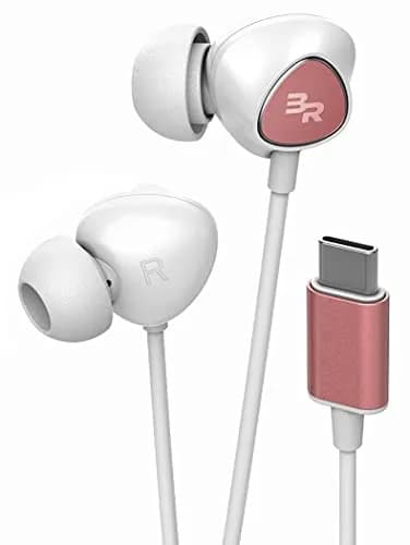 Bolle & Raven USB-C Wired Earbuds with Mic, 1.7cm (0.67in) Length | Inline Remote & Microphone for Type-C Phones thumbnail 1