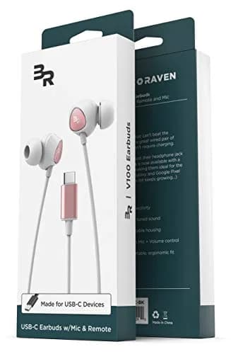 Bolle & Raven USB-C Wired Earbuds with Mic, 1.7cm (0.67in) Length | Inline Remote & Microphone for Type-C Phones thumbnail 2