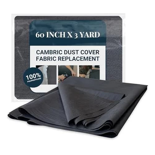 House2Home Cambric Dust Cover Fabric 60in Wide x 3 Yards Long, Black | Upholstery Backing Material for Furniture Repair thumbnail 1