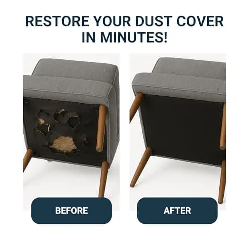 House2Home Cambric Dust Cover Fabric 60in Wide x 3 Yards Long, Black | Upholstery Backing Material for Furniture Repair thumbnail 4