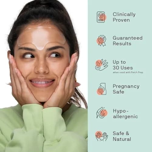 Dermaclara Silicone Patch Eyes & Forehead Kit | Reusable Overnight Wrinkle Pads for Frown & Smile Lines (1 Kit) thumbnail 9