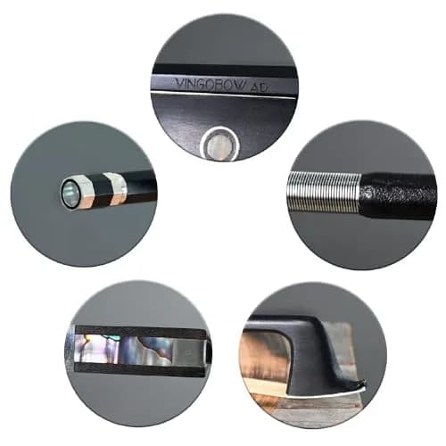 VINGOBOW 100V Carbon Fiber Violin Bow Full 4/4 Size | Advanced Performance, Warm Clear Tone thumbnail 4
