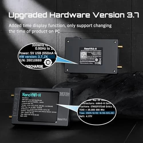 Seesii Nanovna-H Vector Network Analyzer,HW3.7 9KHz-1.5GHz, Portable Antenna & RF Test Tool thumbnail 2