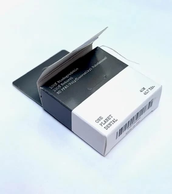 One Planet Dental Biodegradable Silk Dental Floss | Zero Waste Floss | Peppermint | 39m (129 Foot) | Plastic Free thumbnail 4