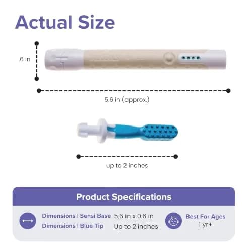TalkTools Sensi Oral Motor Therapy Essential Vibration Tool with Textured Chewy Tip | Grey thumbnail 4