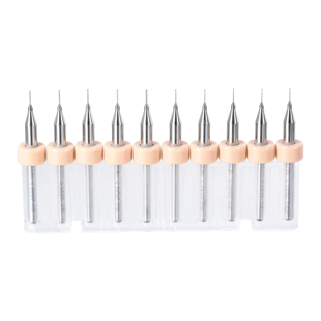 uxcell 0.2mm Tungsten Carbide PCB Drill Bits Set | 10 Pcs 1/8" Shank - main product image