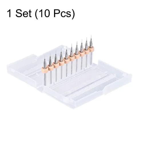 uxcell 0.2mm Tungsten Carbide PCB Drill Bits Set | 10 Pcs 1/8" Shank thumbnail 3