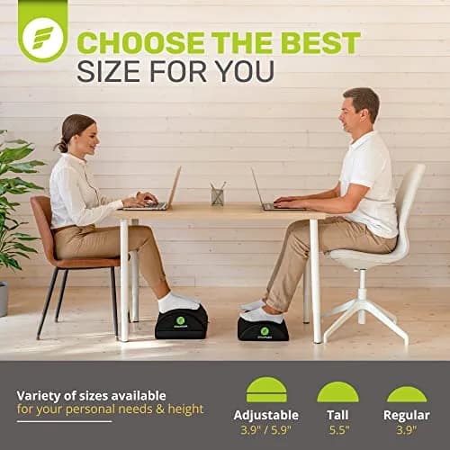 ErgoFoam Ergonomic Foot Rest for Under Desk at Work - Black Mesh | 44cm (17.3") thumbnail 5