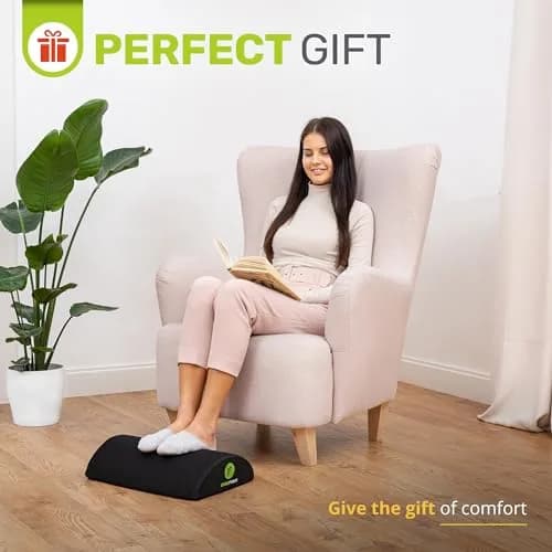 ErgoFoam Ergonomic Foot Rest for Under Desk at Work - Black Mesh | 44cm (17.3") thumbnail 9